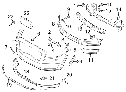 MA1Z-17757-MAPTM Ford Bumper Assembly - Front