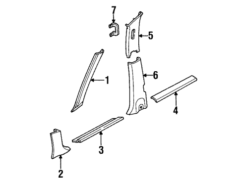 Ford XF5Z1224347AAC Center Pillar, Gray, Driver Side XF5Z1224347AAC Ford Center Pillar, Gray, Driver Side