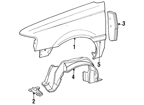 F23Z16A038AA4 Ford Molding Strip, Passenger Side