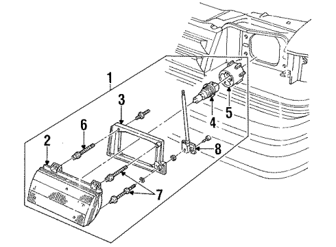 Ford E83Z13008A Headlamp Assembly, Passenger Side E83Z13008A Ford Headlamp Assembly, Passenger Side