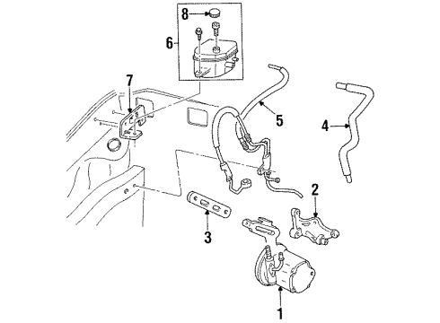 Ford F4BZ3A674A Power Steering Pump F4BZ3A674A Ford Power Steering Pump