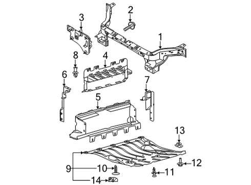RK9Z-6775-A Ford Shield - Engine Compartment Splash