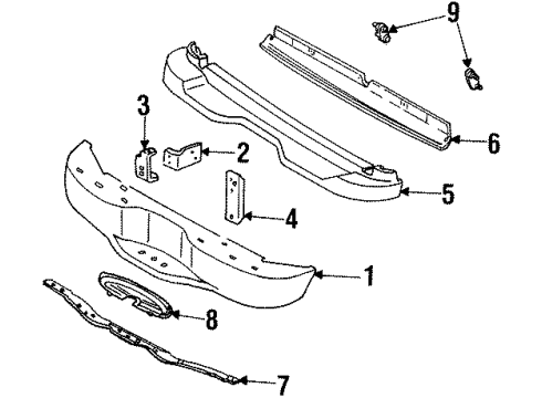 Ford F87Z-17B807-BAG Bumper Cover F87Z-17B807-BAG Ford Bumper Cover