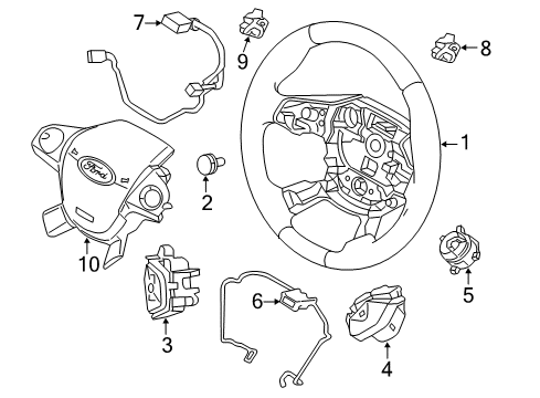 F1EZ-9C888-D Ford Engagement Switch, Driver Side