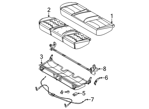 Ford NZ6Z-6063804-BB Cover Assembly - Rear Seat Cushion NZ6Z-6063804-BB Ford Cover Assembly - Rear Seat Cushion