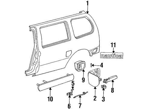 Ford F6VZ16720BF Nameplate, Blue F6VZ16720BF Ford Nameplate, Blue