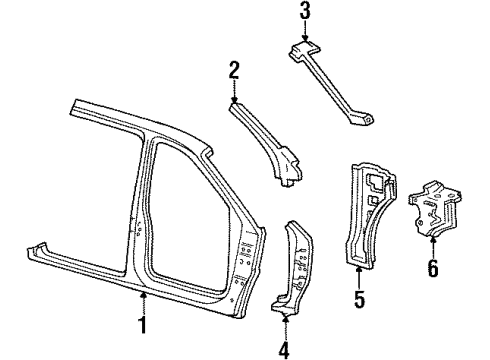Ford XF2Z-16279D44-AA Uniside, Front Passenger Side XF2Z-16279D44-AA Ford Uniside, Front Passenger Side