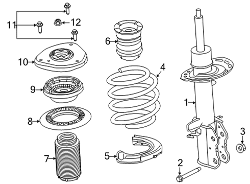 Ford PZ6Z-5310-A Spring - Front PZ6Z-5310-A Ford Spring - Front