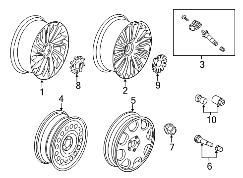 Ford LC5Z-1007-N Wheel Assembly LC5Z-1007-N Ford Wheel Assembly