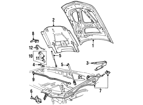 F5OY16612A Ford Hood