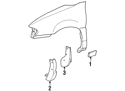 F58Z16C141A Ford Mud Guard, Driver Side