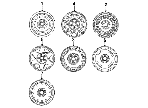 Ford F4DZ1007A Wheel, Alloy F4DZ1007A Ford Wheel, Alloy