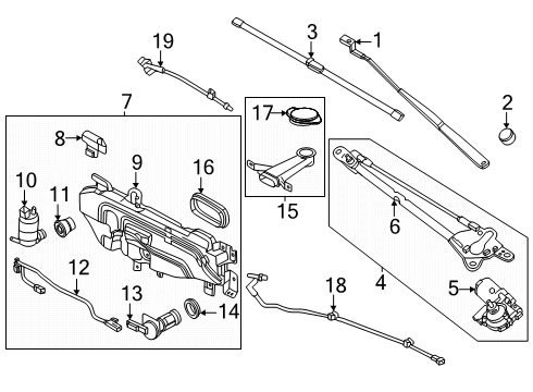 N1WZ-17A605-E Ford Hose - Windshield Washer