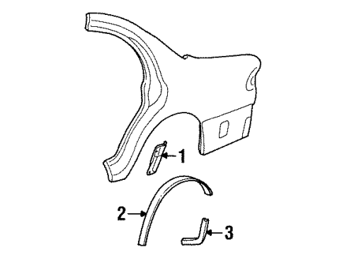 Ford 1F3Z-5429076-PTM Body Side Molding, Passenger Side 1F3Z-5429076-PTM Ford Body Side Molding, Passenger Side