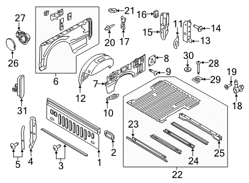 -W718595-S900 Ford Quarter Panel Rivet
