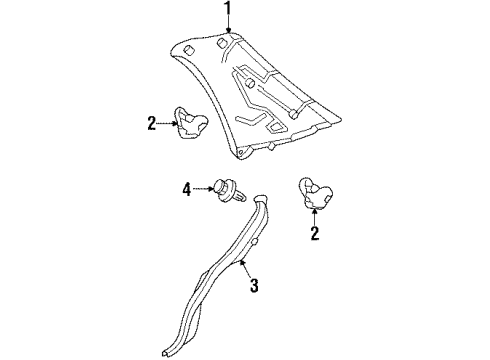 F8CZ-5431149-BAA Ford Wheelhouse Trim, Driver Side