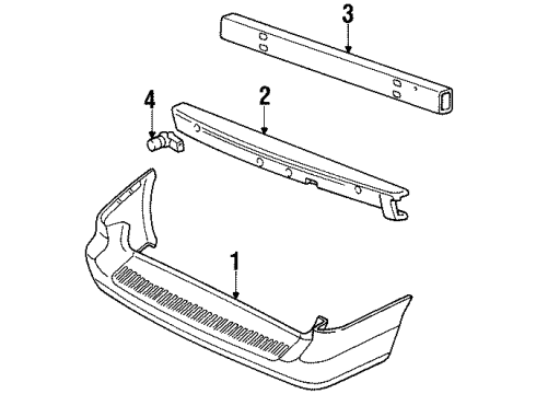 XF2Z-17K835-AAA Ford Bumper Cover, Harvest Gold
