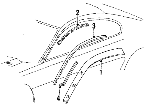 F4ZZ-6351726-A Ford Molding, Passenger Side