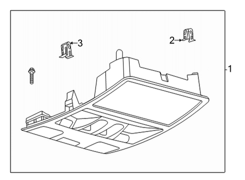LJ6Z-58519A70-AG Ford Console Assembly - Overhead