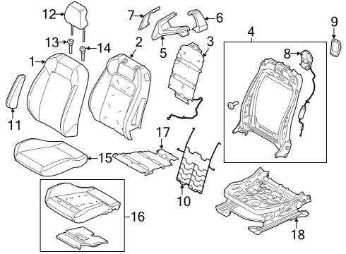 Ford PR3Z-6364416-AD Cover Assembly - Seat Back PR3Z-6364416-AD Ford Cover Assembly - Seat Back