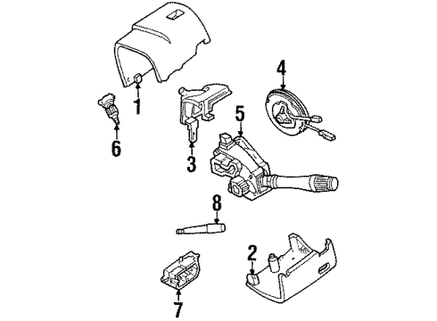 Ford XW3Z-13K359-AB Combination Switch XW3Z-13K359-AB Ford Combination Switch