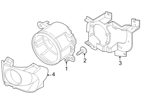 M2DZ-15266-AA Ford Bracket - Fog Lamp