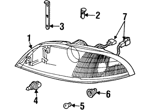 F78Z15200AA Ford Fog Lamp Assembly, Passenger Side