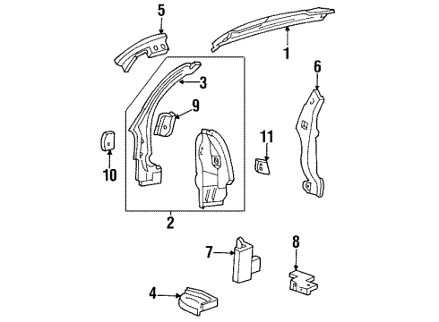 F58Z1645114A Ford Trough, Passenger Side