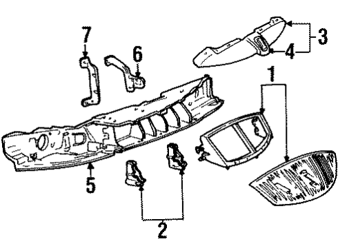 Ford F8OZ-8B458-BB Grille Support, Driver Side F8OZ-8B458-BB Ford Grille Support, Driver Side