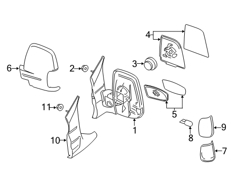 Ford LK4Z-17683-HB Mirror LK4Z-17683-HB Ford Mirror