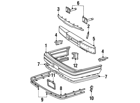 Ford FOVY17C947A Bumper Cover Support, Rear FOVY17C947A Ford Bumper Cover Support, Rear