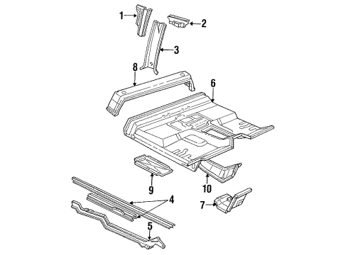 Ford F1TZ3524417A Upper Panel, Driver Side F1TZ3524417A Ford Upper Panel, Driver Side