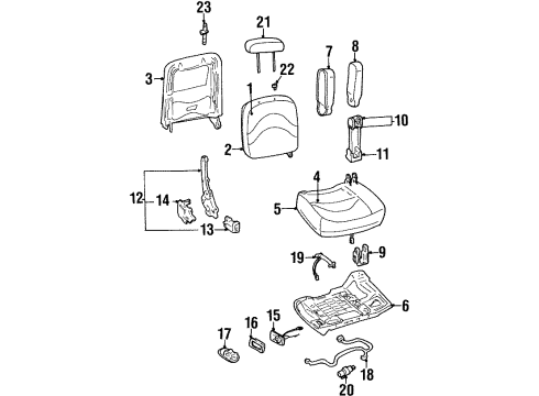 Ford F6AZ5461018AA Seat Back Frame, Passenger Side F6AZ5461018AA Ford Seat Back Frame, Passenger Side