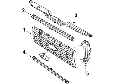 Ford E3TZ8183B Molding Support, Driver Side E3TZ8183B Ford Molding Support, Driver Side