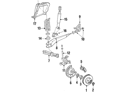 E4TZ3006C Ford Axle, Front Passenger Side