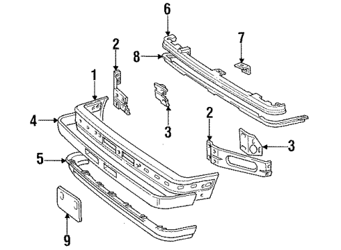 Ford E9TZ17899A Grille Assembly Brace E9TZ17899A Ford Grille Assembly Brace