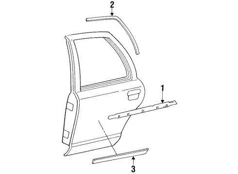 F5AZ54255A60AAA Ford Reveal Molding, Passenger Side