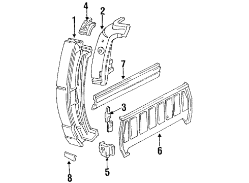 Ford F37Z1040300A Back Panel F37Z1040300A Ford Back Panel