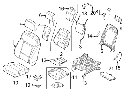 Ford RL3Z-1664416-AF Cover Assembly - Seat Back RL3Z-1664416-AF Ford Cover Assembly - Seat Back