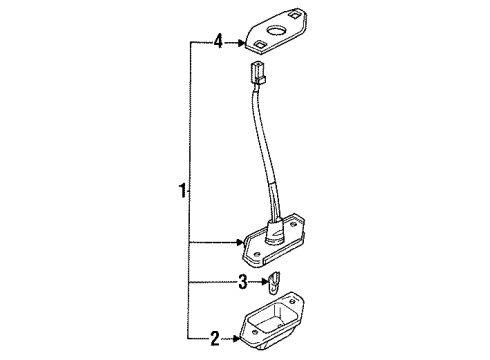 Ford F52Z13550A License Lamp F52Z13550A Ford License Lamp