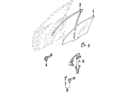 Ford F4BZ6121459A Glass Run, Driver Side F4BZ6121459A Ford Glass Run, Driver Side