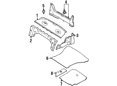 Ford F8CZ-6345522-AAA Rear Trim Panel F8CZ-6345522-AAA Ford Rear Trim Panel