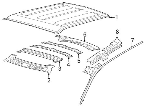 S1PZ-7850202-A Ford Panel Assembly - Roof