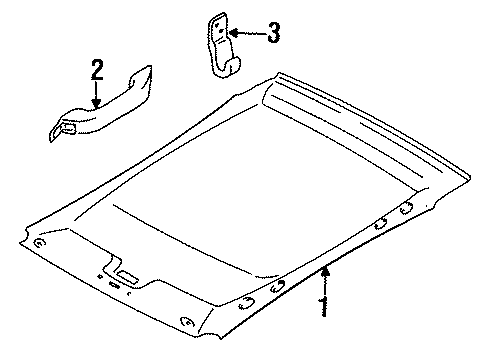 F8RZ5404105FAB Ford Sunvisor, Driver Side
