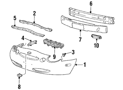Ford F8DZ-17B968-AA Grille F8DZ-17B968-AA Ford Grille