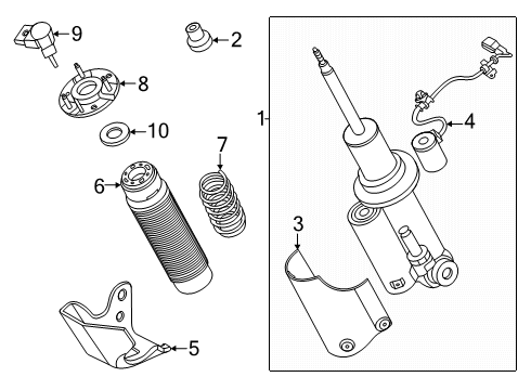MB3Z-18124-BN Ford Strut - Suspension