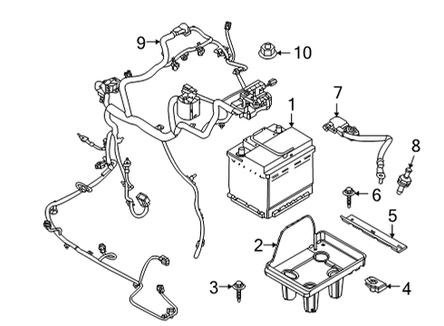 PJ8Z-12B637-A Ford Wire Assembly