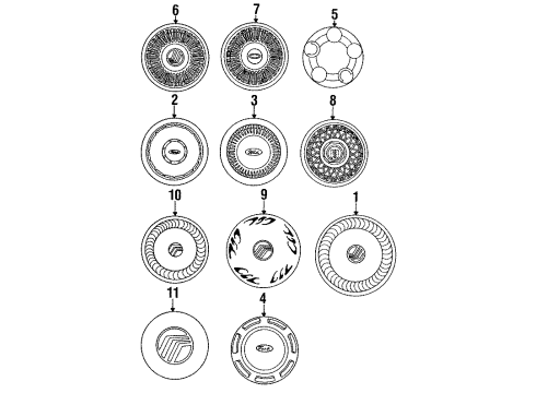 E64Y1130F Ford Wheel Cover