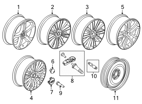 KS7Z-1007-E Ford Wheel Assembly