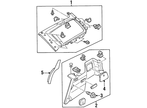 F7CZ7452019AAC Ford Quarter Trim Panel, Driver Side